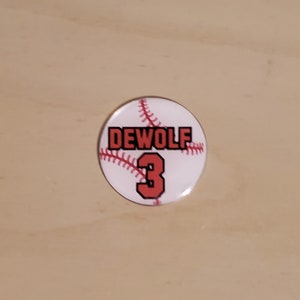 Baseball Bat Name and Number Sticker (10 Pack Discount) - Custom 1 Inch ...