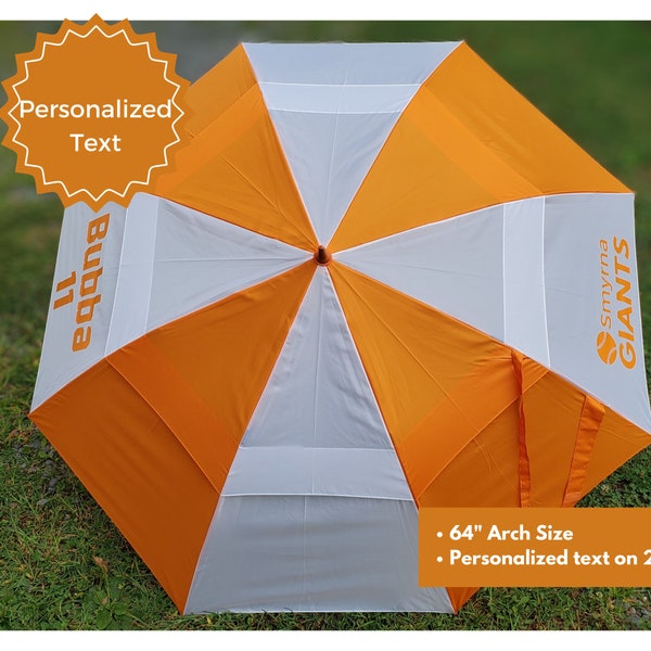 Personalized Sports Parent 64" Umbrella Printed on Two Sides, Sideline Support, Customizable Umbrella, Game Day Gear, Team Spirit