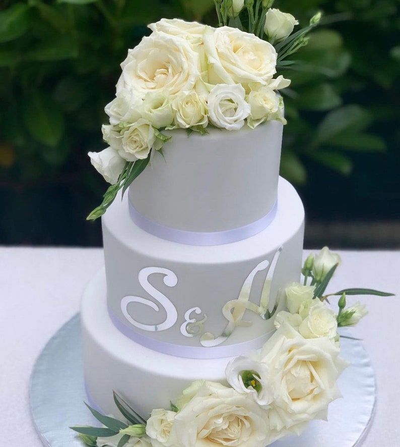 Prénom personnalisé doré, argenté ou or rose pour un cake topper image 7