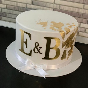 Personalized first name gold, silver or rose gold for a cake topper image 10