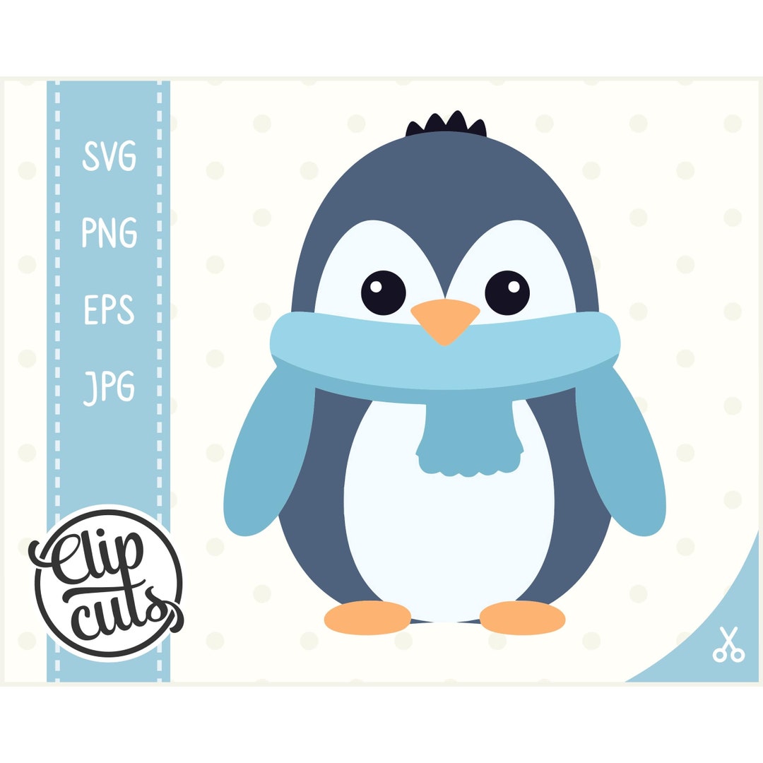 Cute Penguin SVG File for Cricut SVG Penguin Cut File Layered SVG