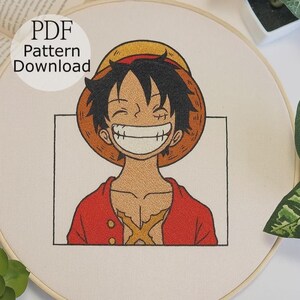 Broderimönster för piratanime i PDF-format