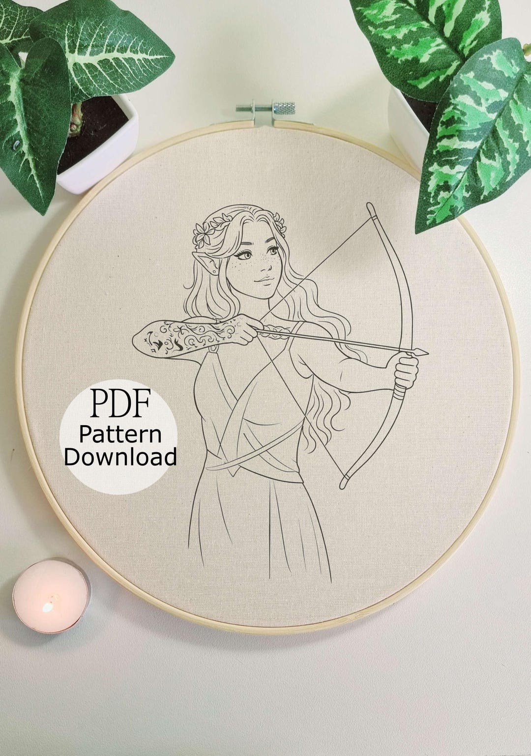 Feyre Archeron Embroidery Pattern, ACOTAR Night Court Design (PDF ...