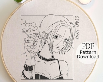 NANA Strawberry Glasses Cross Stitch Pattern PDF Download