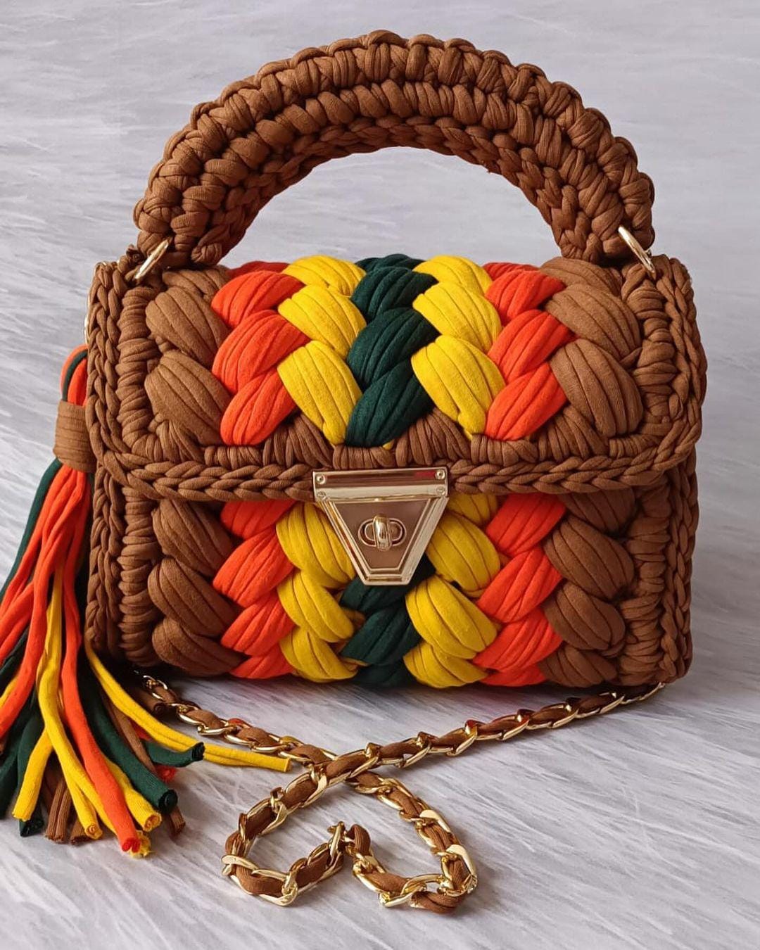 Handmade Colorful Yarn Bag – Peanut Crochet Crossbody – Vibrant ...