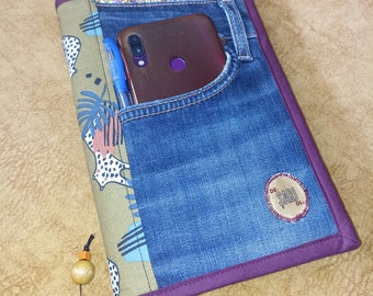 Bookcover | Eco-Friendly Book Sleeve | Bookworm Gift | Stylish Book Organizer For Students | Recycled Denim Book Cover | Gifts For Readers