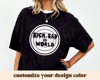 Comfort Colors Daria Sick Sad World Graphic Tee | 90s Tv, Goth Clothes, Y2K Top, 90s Nostalgia, Daria Tv Show Shirt, Daria Shirt