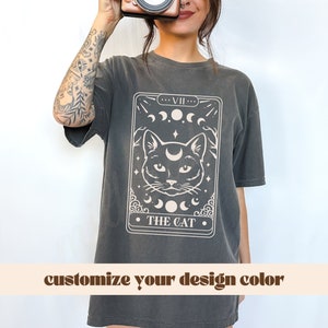 Comfort Colors Graphic Tee - The Cat Tarot Card Shirt, cat lover gift, cute tarot card shirt, cat shirt, tarot gift, dark academia shirt