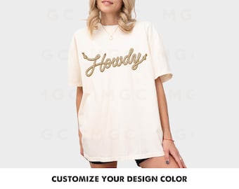 Comfort Colors Graphic Tee - Howdy Shirt, oversized cowgirl shirt, cute trendy country concert rodeo tshirt, western chic, howdy darlin’ tee