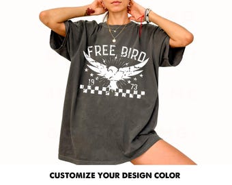 Comfort Colors Graphic Tee - Free Bird Shirt, comfort colors boho, free bird tee, eagle shirt, thunderbird shirt, retro music shirt