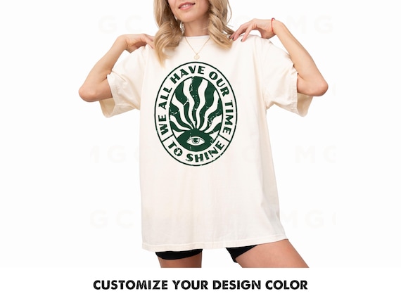 Comfort Colors Graphic Tee - Time to Shine Shirt, boho shirt, celestial shirt, all seeing eye shirt, boho graphic tee, urban streetwear