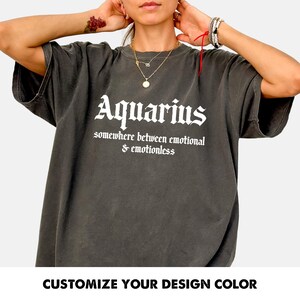 Aquarius Shirt | Funny Astrology Graphic Tee | Aquarius Gift for Her | Zodiac Air Sign Tee | Horoscope T-Shirt Pepper