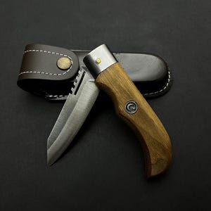 Engraved Wood Folding Knife: Personalized Groomsmen Gift