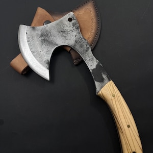 Hand Forged Tactical Hatchet Carbon steel Camping Axe Viking Axe Bearded Axe Tomahawk Axe Camping Hatchet Groomsmen Knive Set