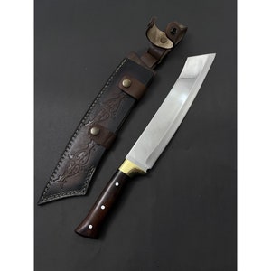 16" Handmade Tanto Machete Knife Anniversary Gift Husband Groomsmen Knife Personalized Engraved Knive Japanese Knife Wedding Gift For Him