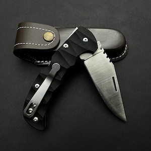 Personalized Ergonomic Handle Folding Knife Gift for Hunter Custom Fishing Knives Graduation Outdoor Gifts Engraved Groomsmen Wedding Gift
