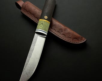Custom Puukko Hunting Knife, N690 Steel, Personalized Gift