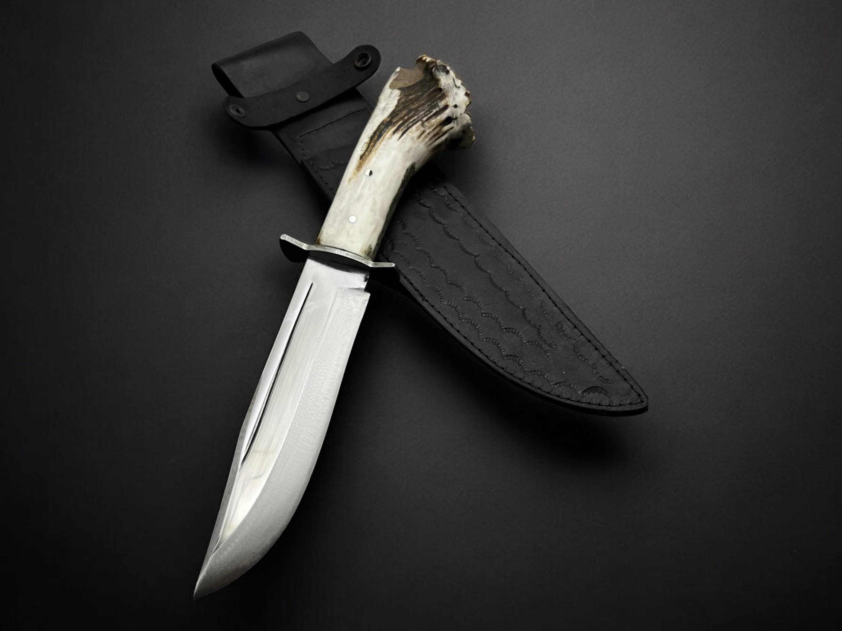 Handgefertigte Edelstahl Hirschhorn Griff Bowiemesser Benutzerdefinierte Messer geschmiedet Geschenk für Ihn Ihren Stil personalisierte Messer Geschenk für Freund