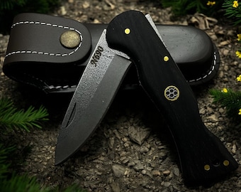 Personalized Collectible Survival Pocket Knife Gift for Hunter Custom Engraved Folding Knive Bestfriend Groomsmen Gift for Men Hunting Knife