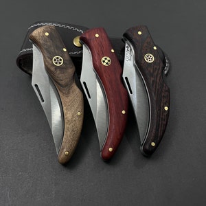 Handmade Groomsmen Folding Knives Custom Engraved Gift For Men Pocket Knife For Him Custom Engraved Pocket Knife Unique Anniversary Gift