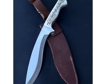 Persoanlized Hirschgeweih Khukuri Messer Gurkha Kukri Benutzerdefinierte Geschenk für Männer Jagd Dschungel Messer Trauzeugen Geschenk Messer Jubiläum Geschenke Ehemann