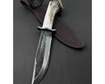 Handgefertigtes Bowie-Messer aus geschmiedetem Stahl mit Hirschhorngriff Wählen Sie Ihren Stil Personalisiertes Messer Geschenk für Freund