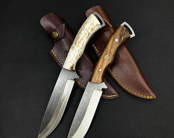 Handcrafted Full Tang Bushcraft Knife: Custom Engraved Camping Outdoor Knife