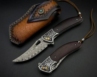Hand Forged, Walnut Folding Knife