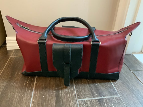 Handmade Camel Leather Duffle Bag Etsy