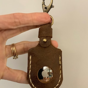 Handmade Leather Apple AirTag holder