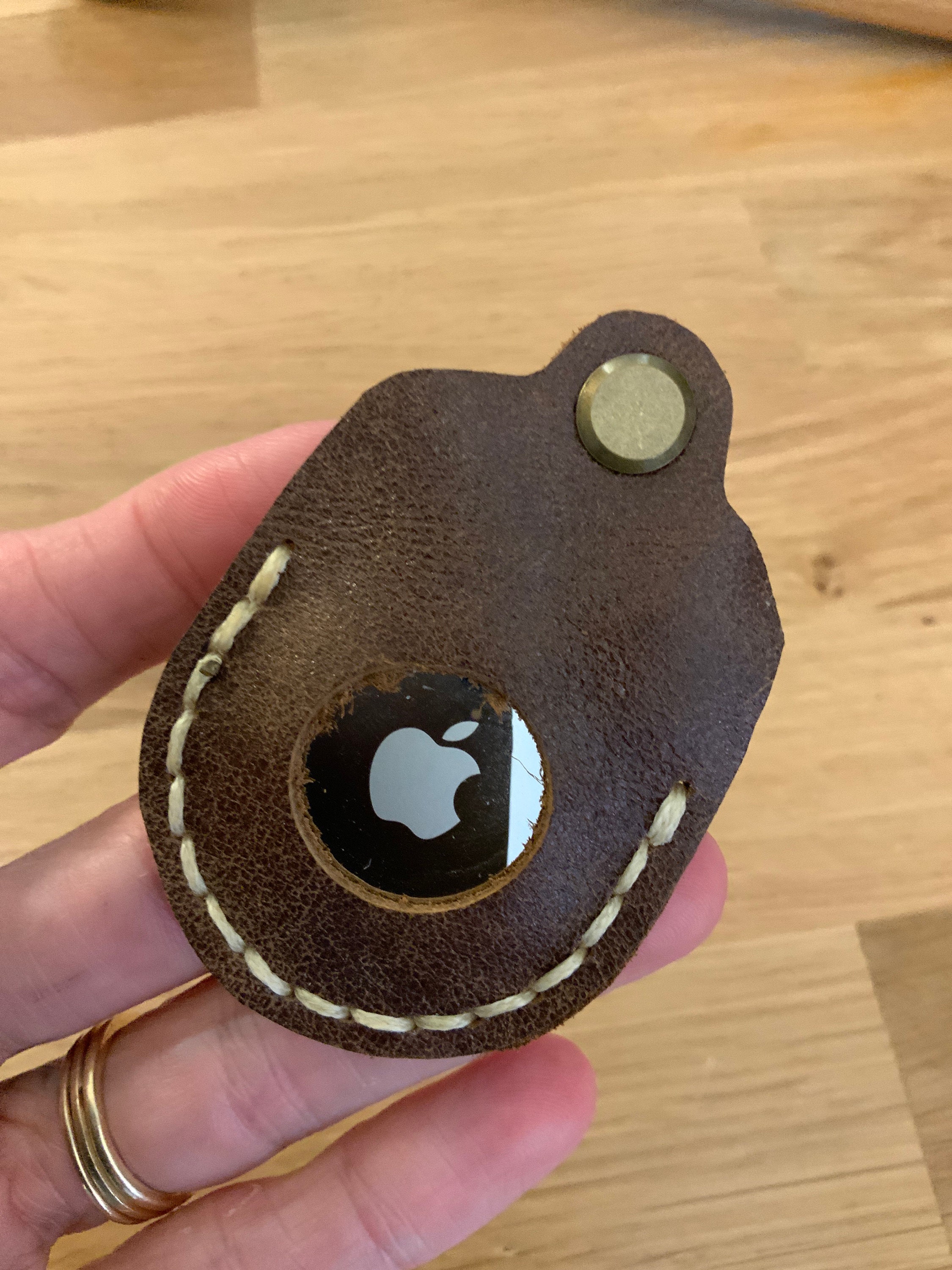 Handmade Leather Apple AirTag Holder Etsy