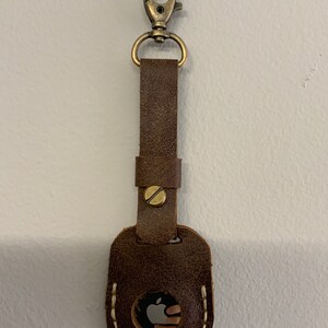 Handmade Leather Apple AirTag holder