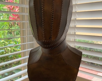 Handmade Leather Mannequin Head