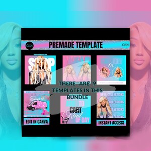 Hair Bundle Posts | Luxury Hair Templates For Instagram | Hair Flyer Templates | Hair Extensions Wig Flyer| Hair Stylist Branding Templates