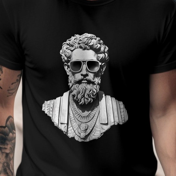 Marcus Aurelius Stoicism T-Shirt Tee Zen Buddha Shirt Zen Quote Funny Gift For Her Mens Womens Ladies Philosophy Think Deep mindfulness