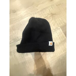 Vintage Carhartt Beanie - Made in Canada - Black w/ Gold Spellout Logo image 3