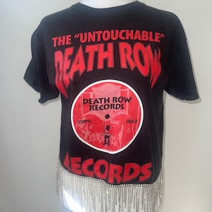 Deathrow records rhinestone top