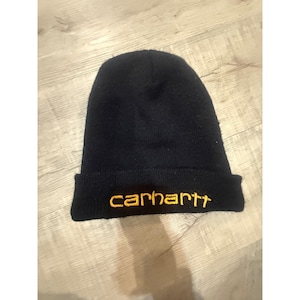 Vintage Carhartt Beanie - Made in Canada - Black w/ Gold Spellout Logo image 1
