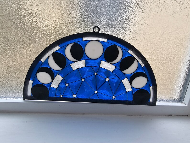 3D Printed Moon Phases "stained Glass" - Etsy