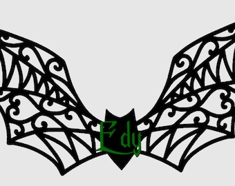 3D gedruckte gruselige Fledermaus mit Rüschen W / Personalisierung des Namens und benutzerdefinierten Färbung.