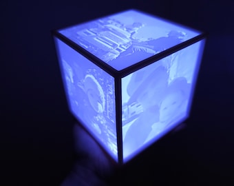 Personalisierter 3D gedruckter Fotowürfel / Lithophan