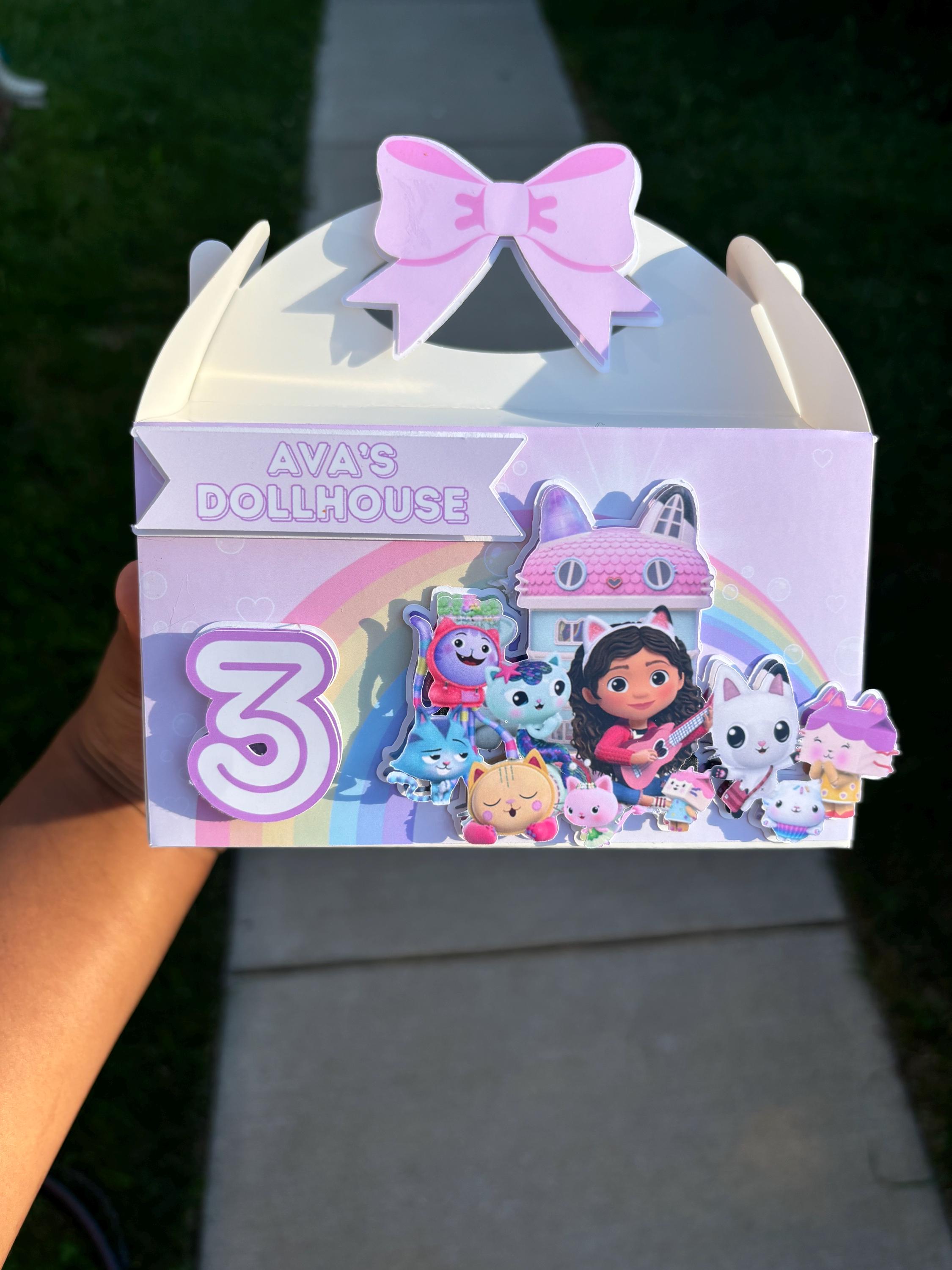 Dollhouse 3D Gable Box- Custom Gable Box - 3D- Birthday Gable Box - Party Favors- Birthday Gable Box - Gabby Gable box - Girl Birthday