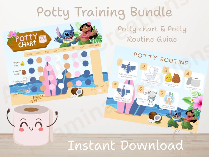 Lilostitch - Potty Training Bundle -instant Download - Stitch Potty ...