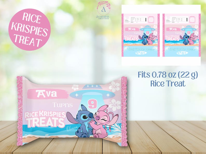 Alien- Stitch - Angel- Party Favor Labels - 5 Pack- Birthday- Stitch Chip bag - juice - Stitch party favors- Digital Download- PDF Files image 6