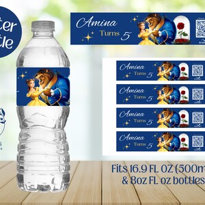 Beauty Party Pack Labels - Beast Chip Bag - Water Bottle - Chocolate ...