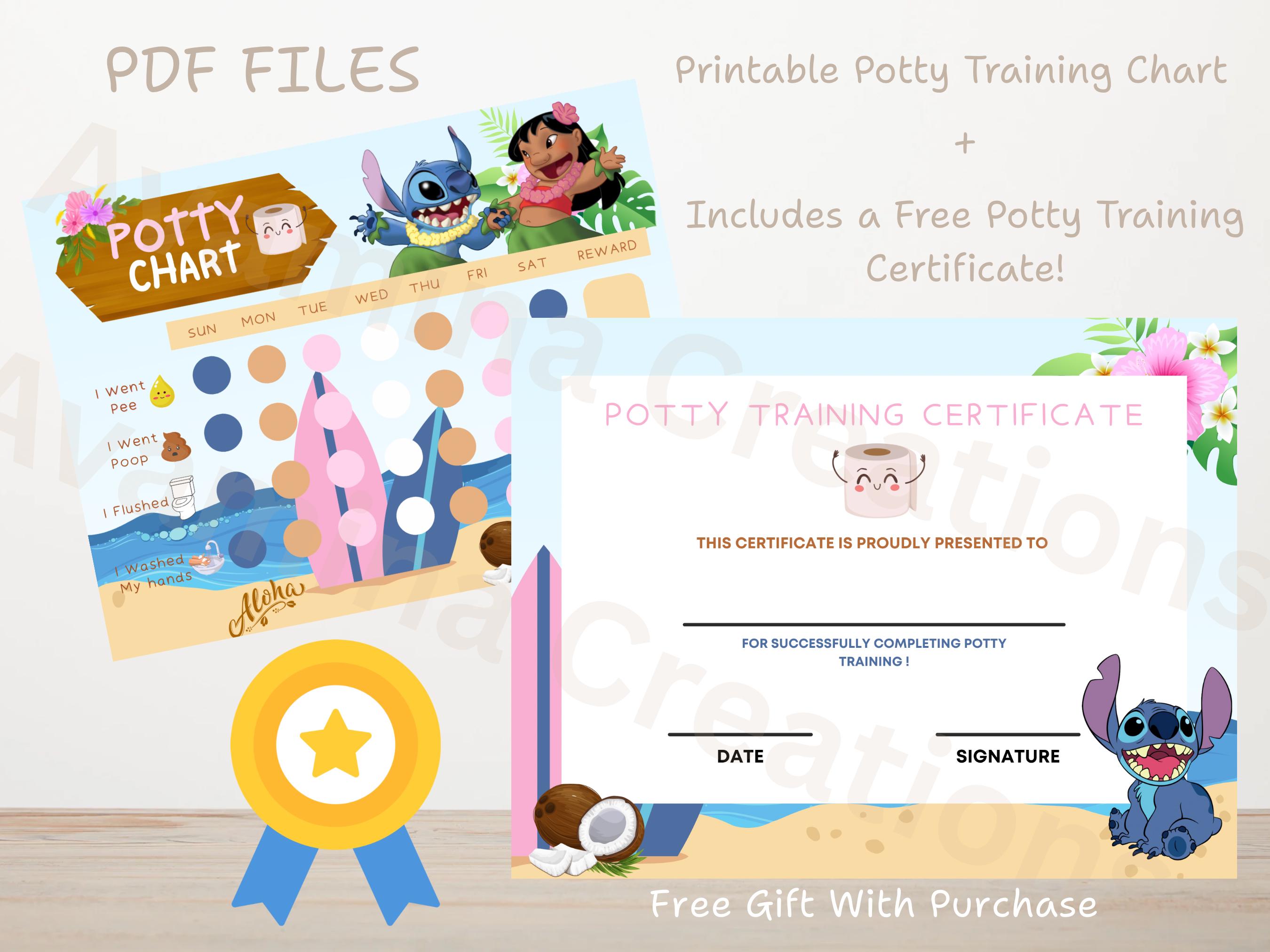 Lilo and Stitch Potty Chart - Instant Download -sticker Chart - Toddler ...