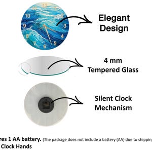 a diagram of the different parts of a clock