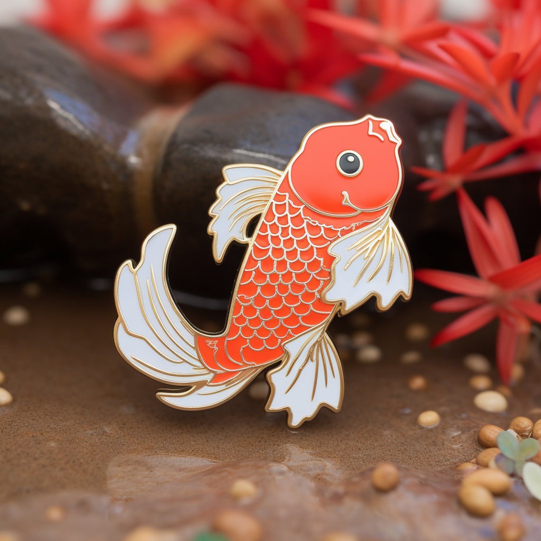 Koi Fish Enamel Pin NEW - Etsy