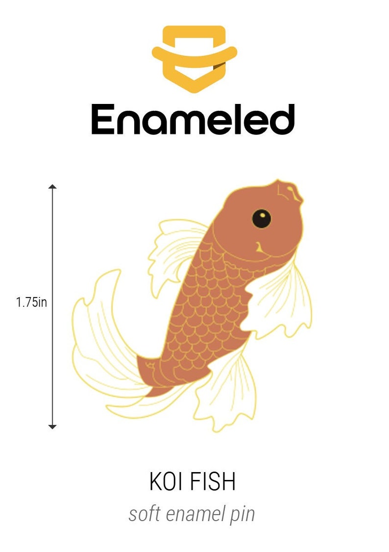 Koi Fish Enamel Pin NEW Etsy