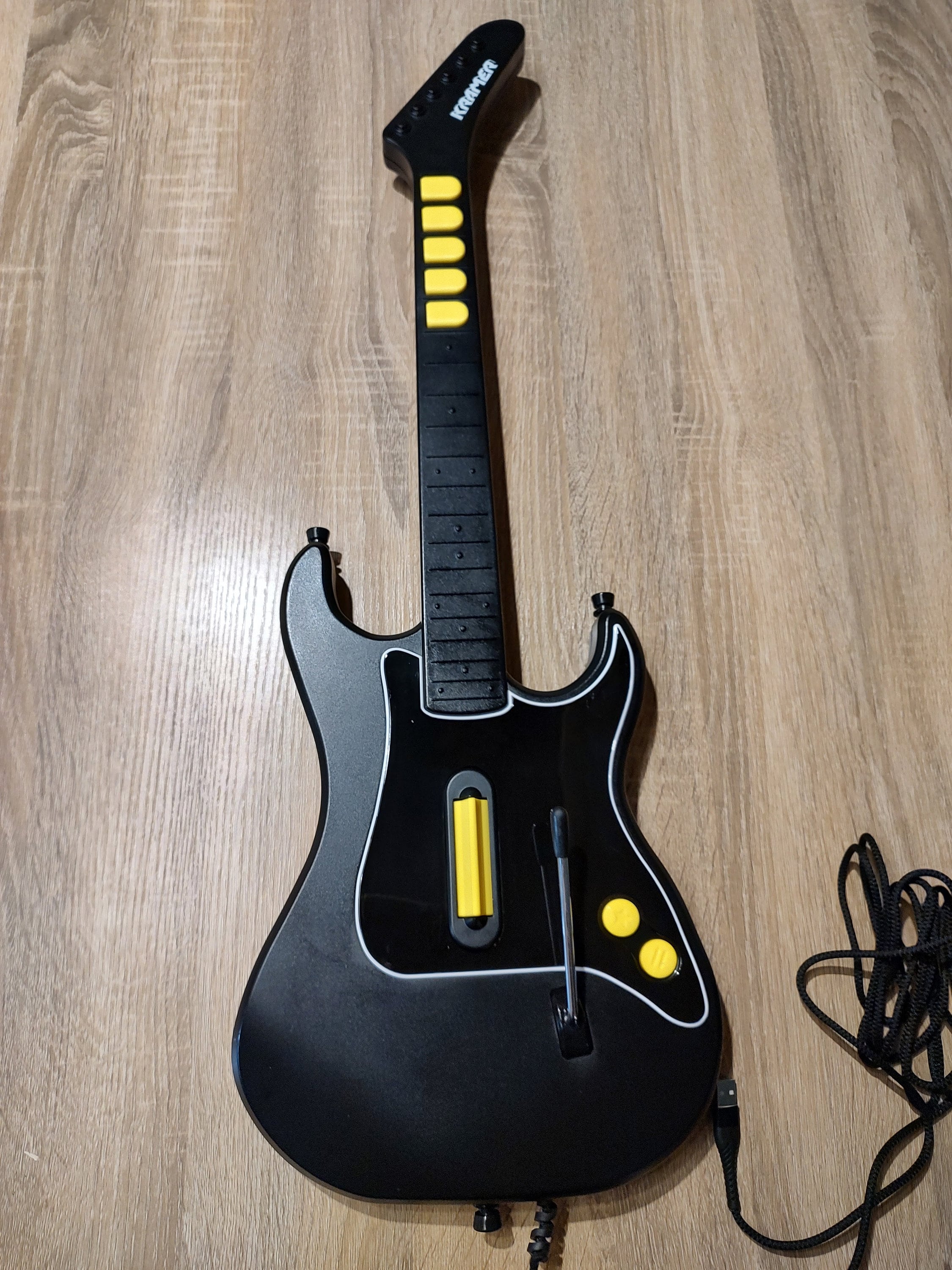 Modded Kramer Guitar Hero Controller With Mech Frets ,pi Pico and